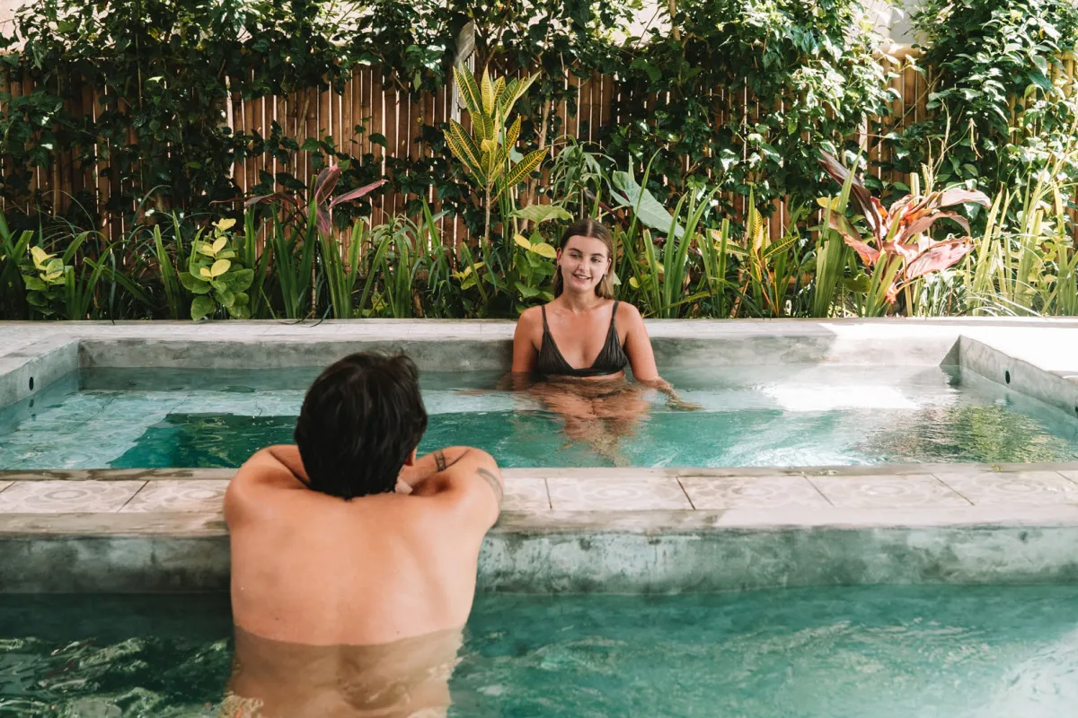 Complimentary mint tea after spa treatment Hesa Wellness Spa Ubud