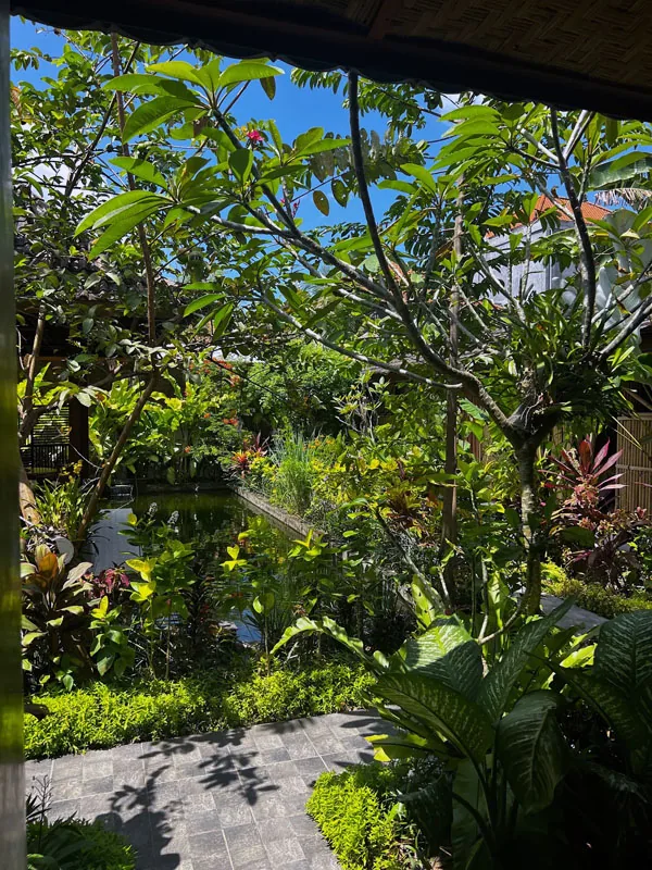 Hesa Spa Sandat tropical garden entrance, Ubud Bali