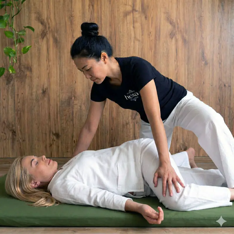 Thai Massage stretching treatment Hesa Wellness Spa Ubud Bali